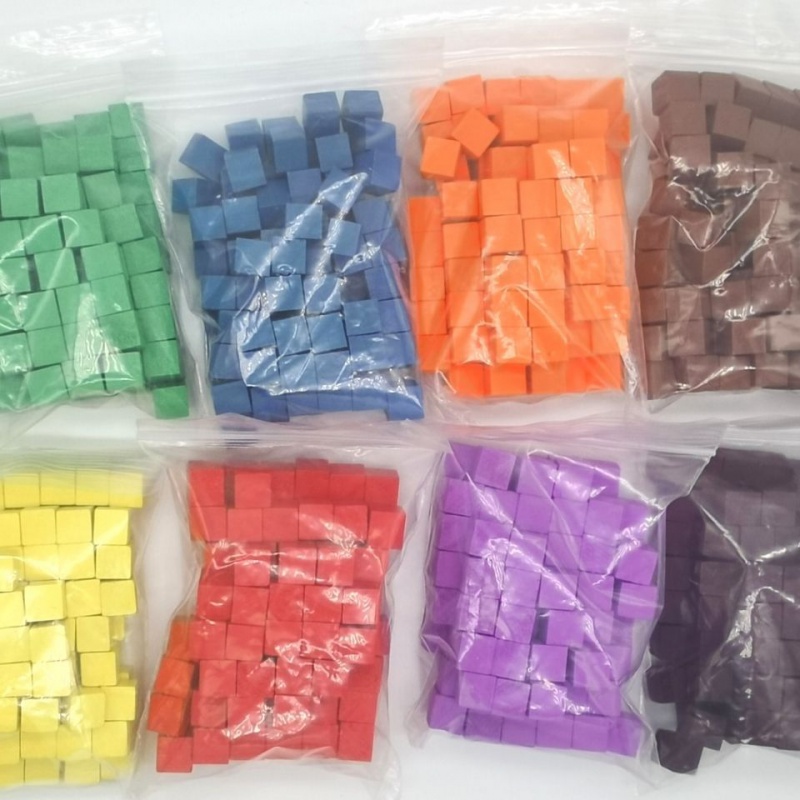 Board Game Impostor - 100Pcs/lots 10mm Wood Cubes Colorful Dice