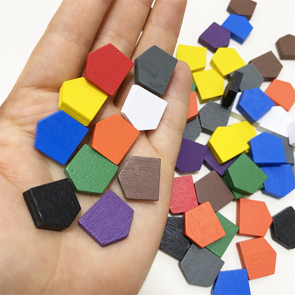 Board Game Impostor - 50 pieces 16*16MM Colorful Wooden House