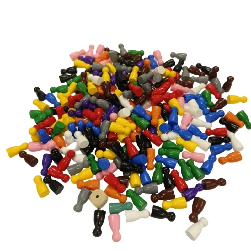 Board Game Impostor - 100 Pcs Colorful Wooden Chess Markers