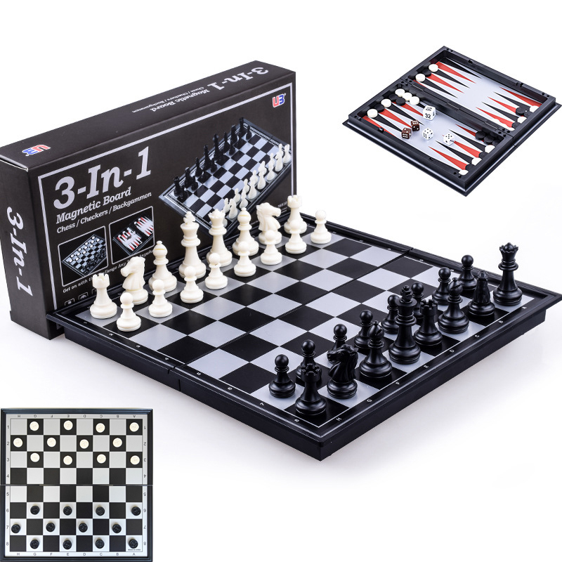 Board Game Zenith - Foldable Magnetic Chess 25CM Checkers Backgammon