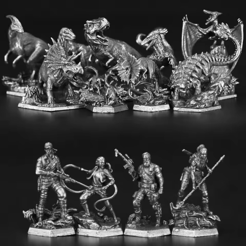 Board Game Movie - Mini Metal Dinosaur Model Action Figures
