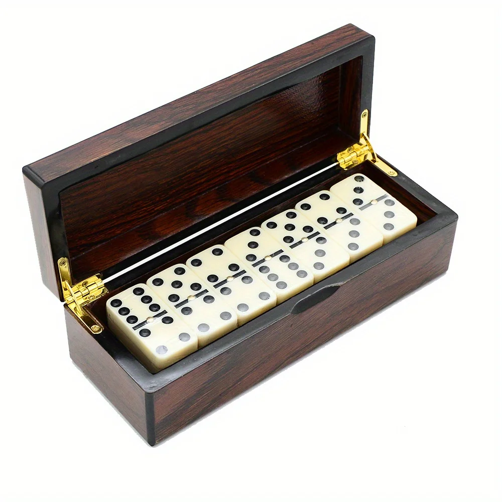 Board Game Monopoli - [Wooden Dominoes Game Set] 28pcs Double