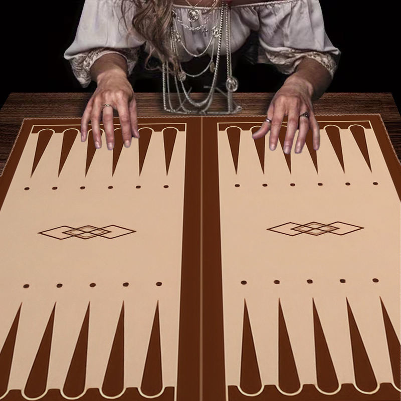 Board Game Zenith - 1pc Brown Backgammon Board Printed Tarot