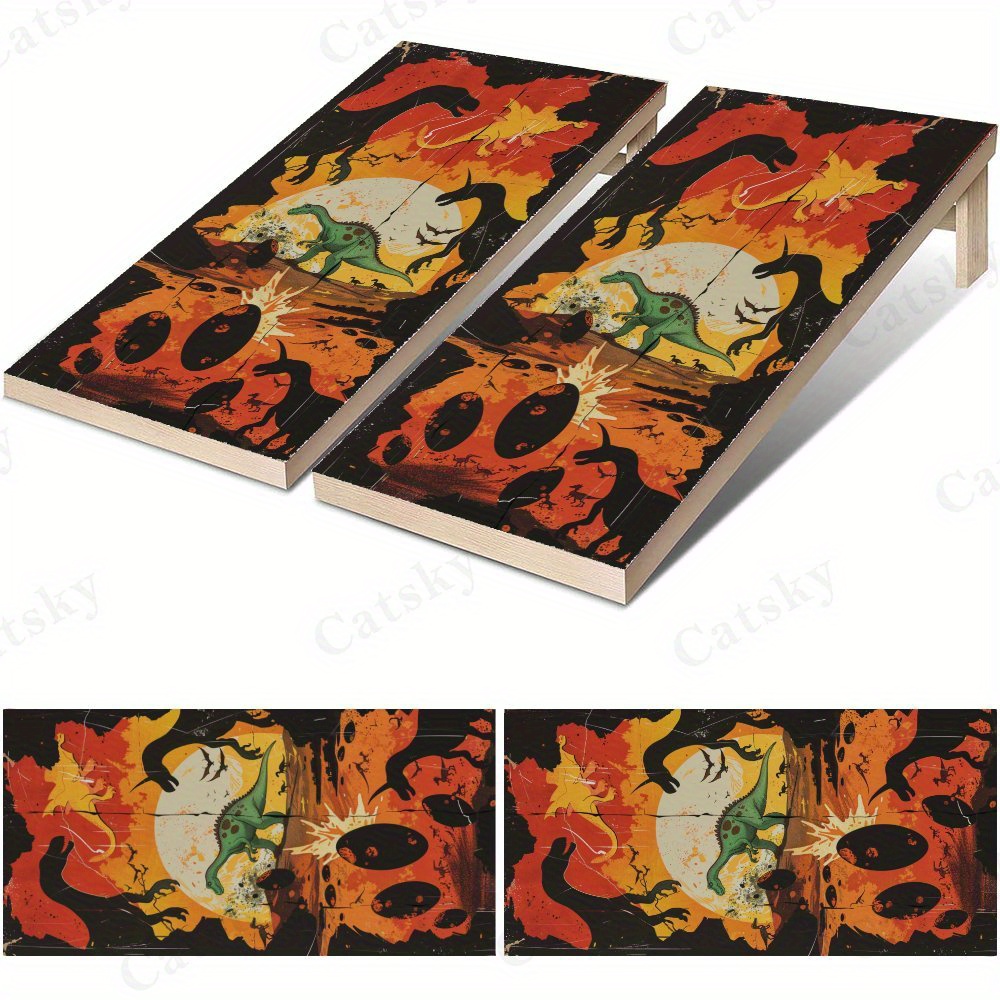 Board Game Film - Ancient Dinosaur Adventure Waterproof Cornhole Board