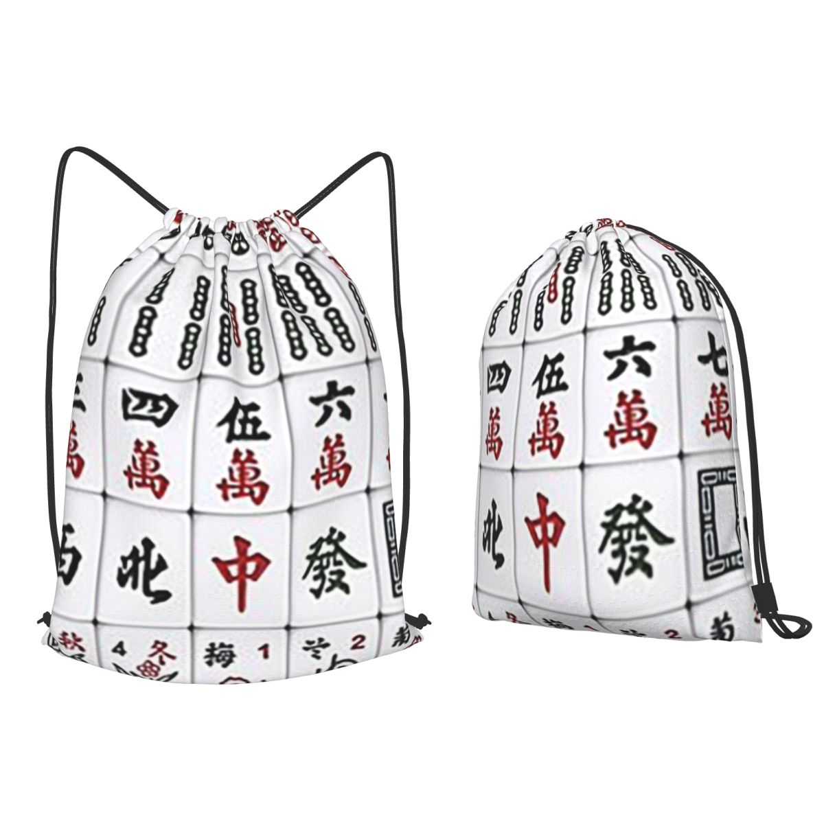 Mahjong Tile Pattern Backpacks - Tile Bag Drawstring recension och pris