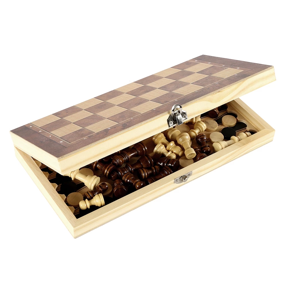 3 in 1 Chess Board, Folding Wo - Board Game Zenith recension och pris