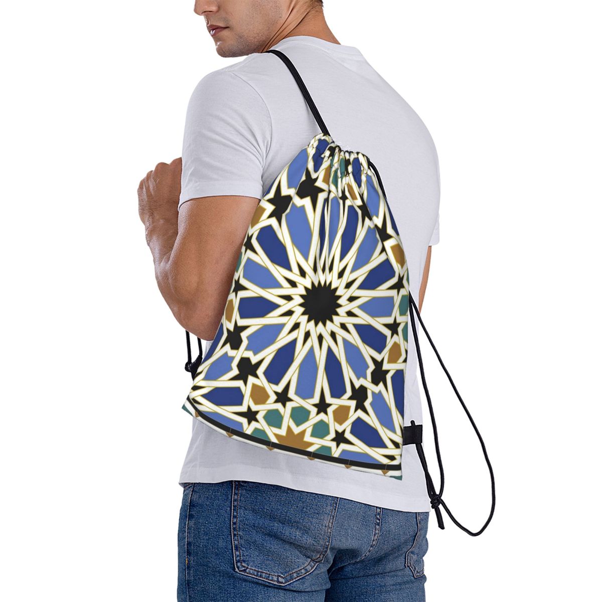 Arabic Tile I Backpacks Multi- - Tile Bag Drawstring recension och pris