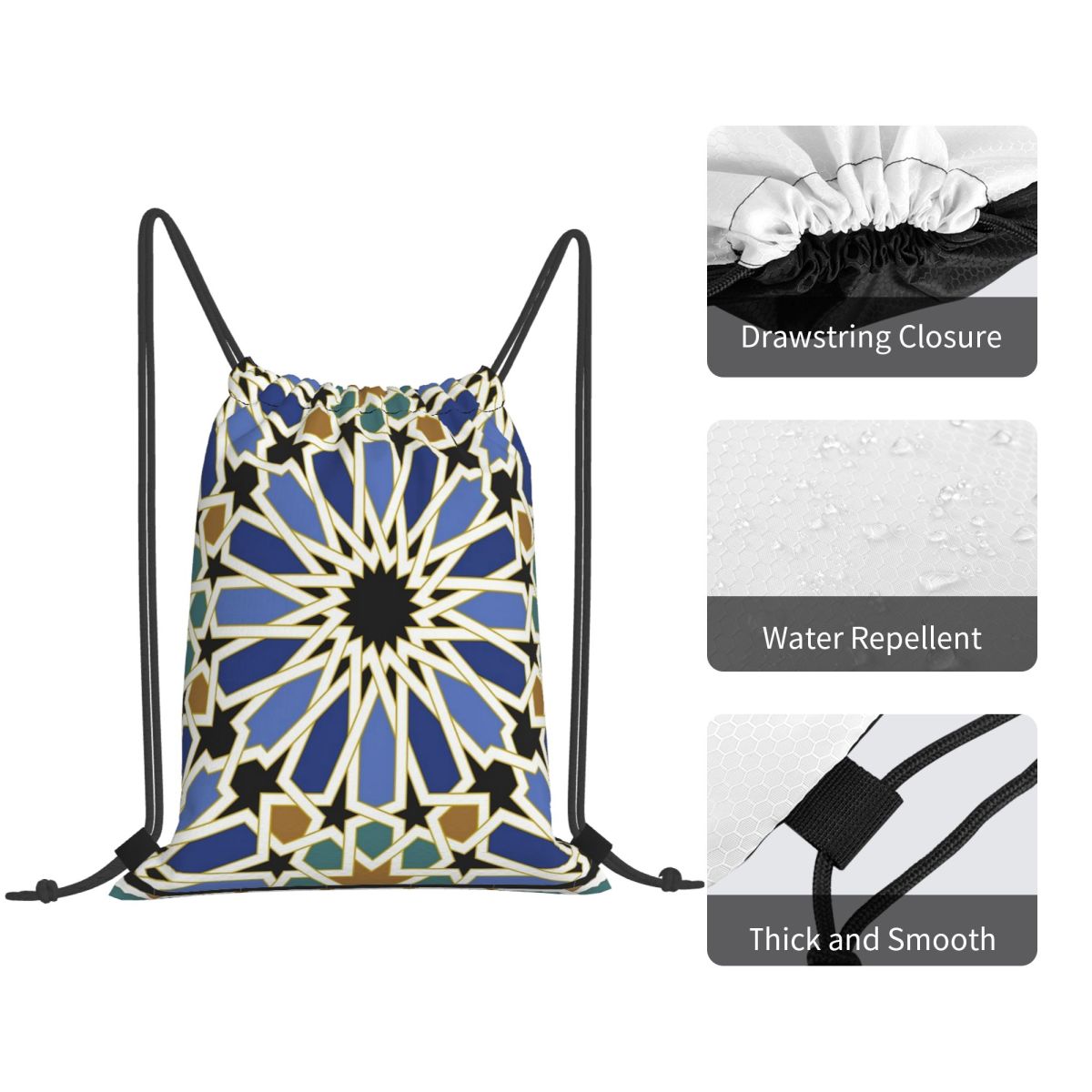 Arabic Tile I Backpacks Multi- - Tile Bag Drawstring recension och pris