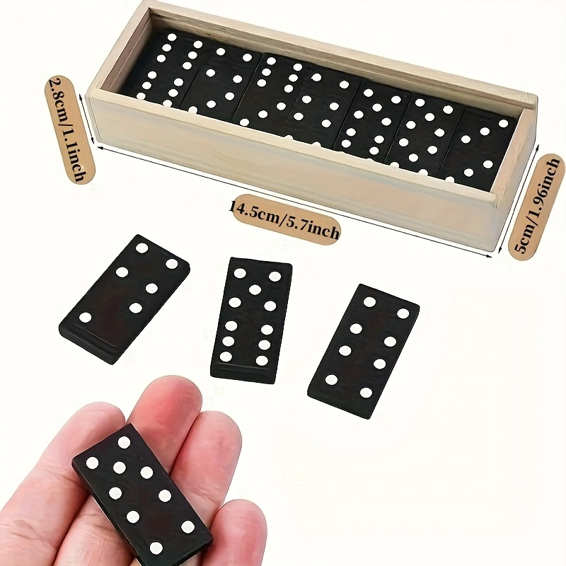 28pcs/box Mini Wooden Dominoes - Board Game Monopoli recension och pris