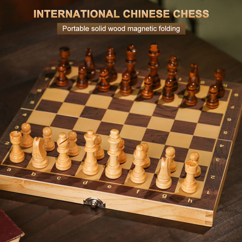 Large Chessboard Developing St - Chess Set Wooden recension och pris