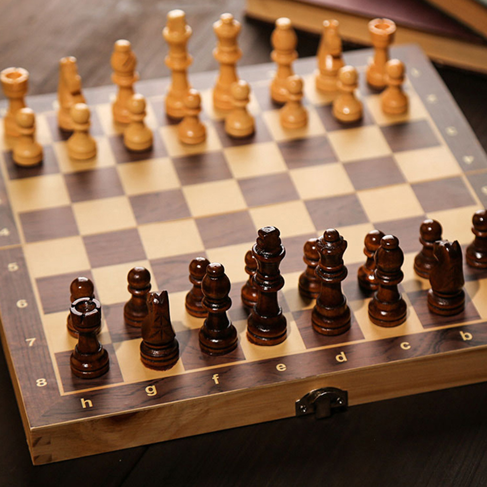Large Chessboard Developing St - Chess Set Wooden recension och pris