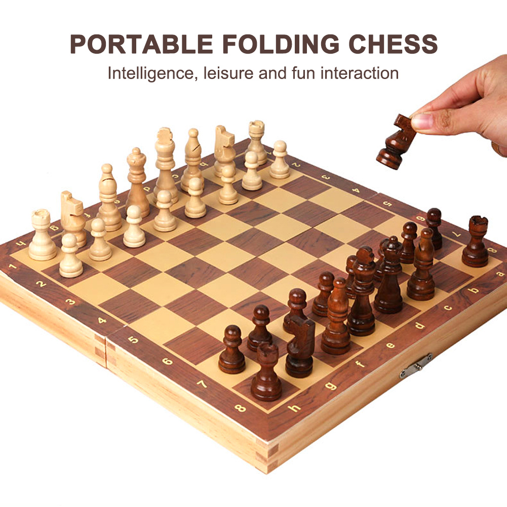 Large Chessboard Developing St - Chess Set Wooden recension och pris