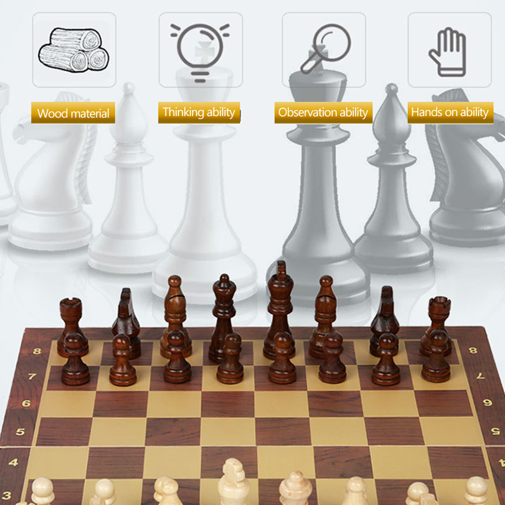 Large Chessboard Developing St - Chess Set Wooden recension och pris