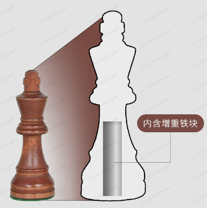 3.5-3.75 Inch Weighted Wooden  - Chess Set Wooden recension och pris