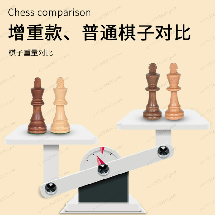 3.5-3.75 Inch Weighted Wooden  - Chess Set Wooden recension och pris