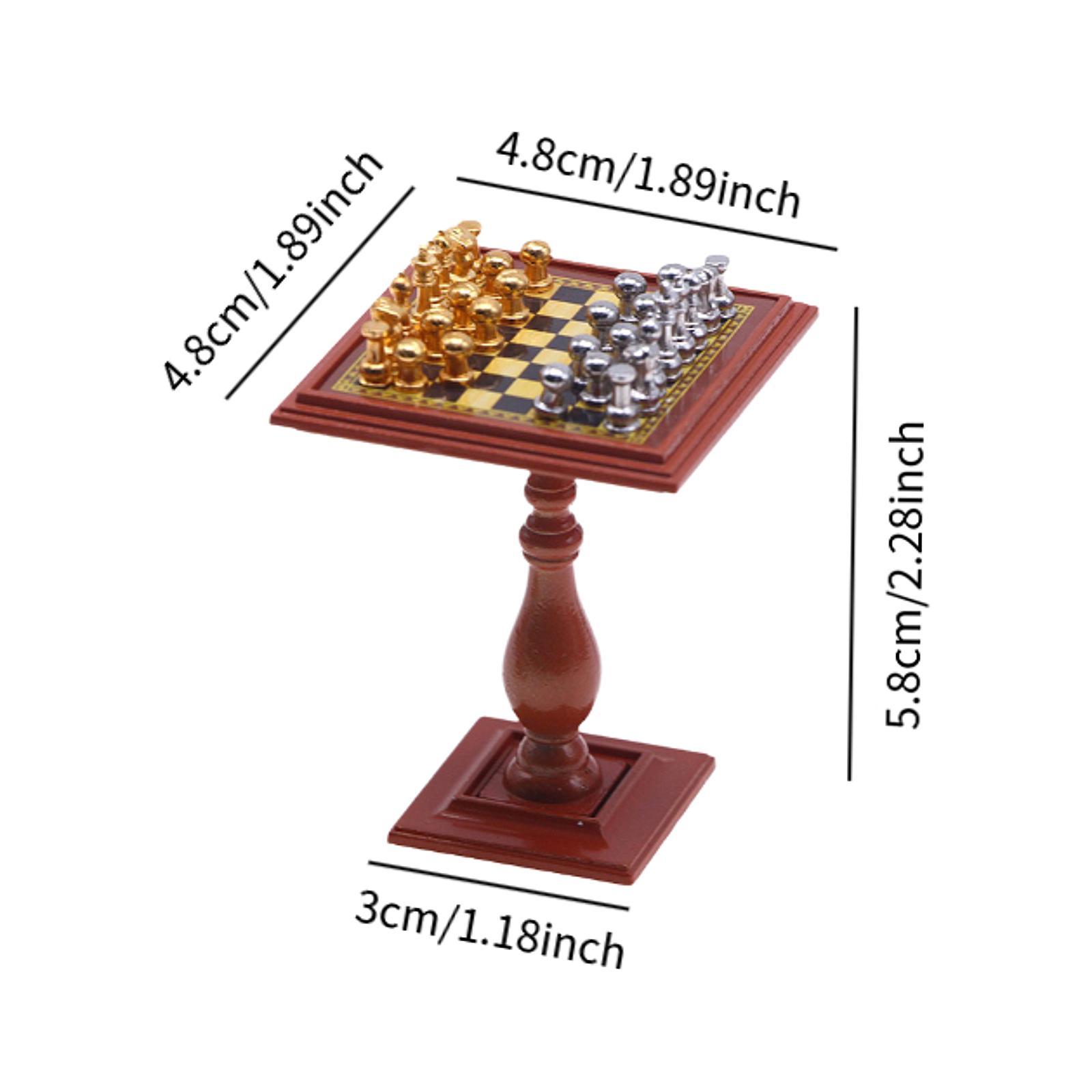 Dollhouse Miniature Internatio - Chess Set Wooden recension och pris