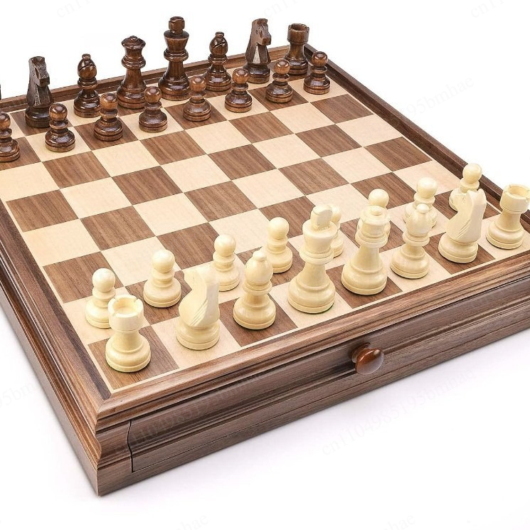 Walnut solid wood chess checke - Chess Set Wooden recension och pris