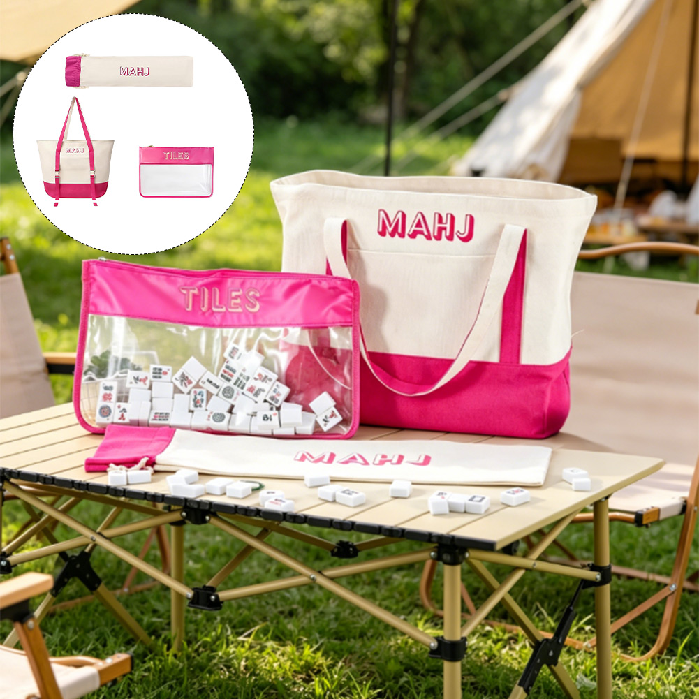 2026 New Versatile Canvas Mahj - Tile Bag Drawstring recension och pris