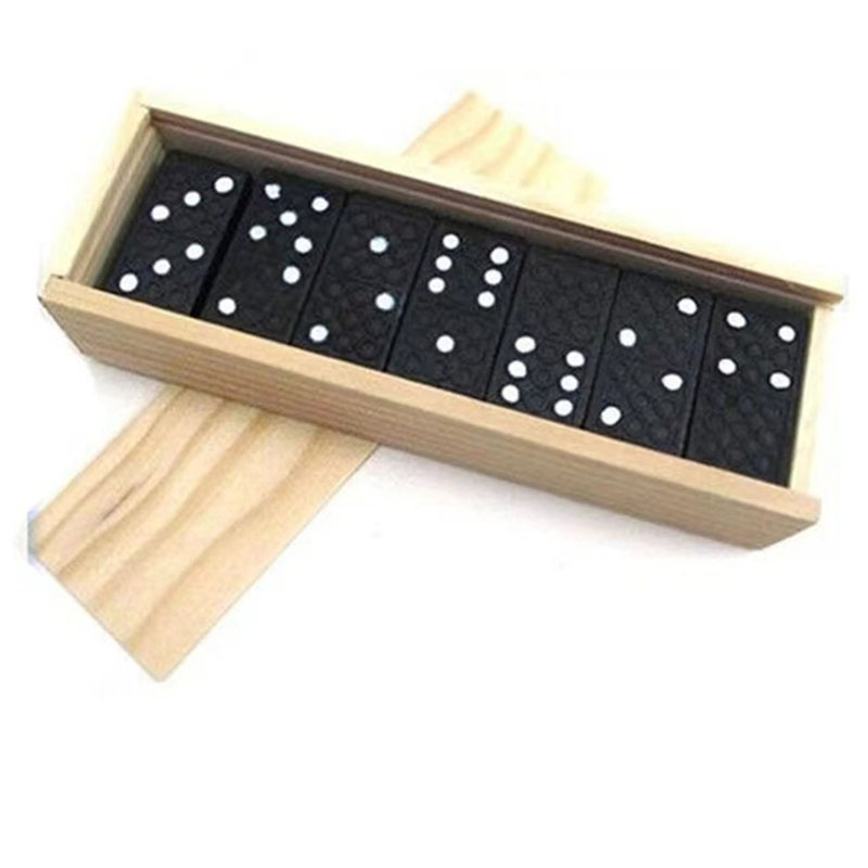 28pcs/Set Wooden Domino Board  - Board Game Monopoli recension och pris