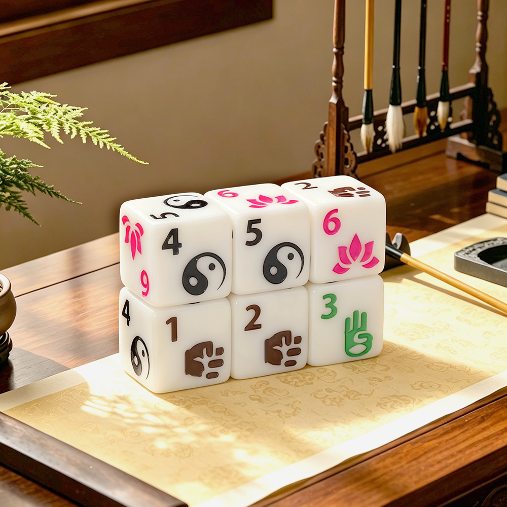 6pcs Zen-Themed Polyhedral Dic - Board Game Zen recension och pris