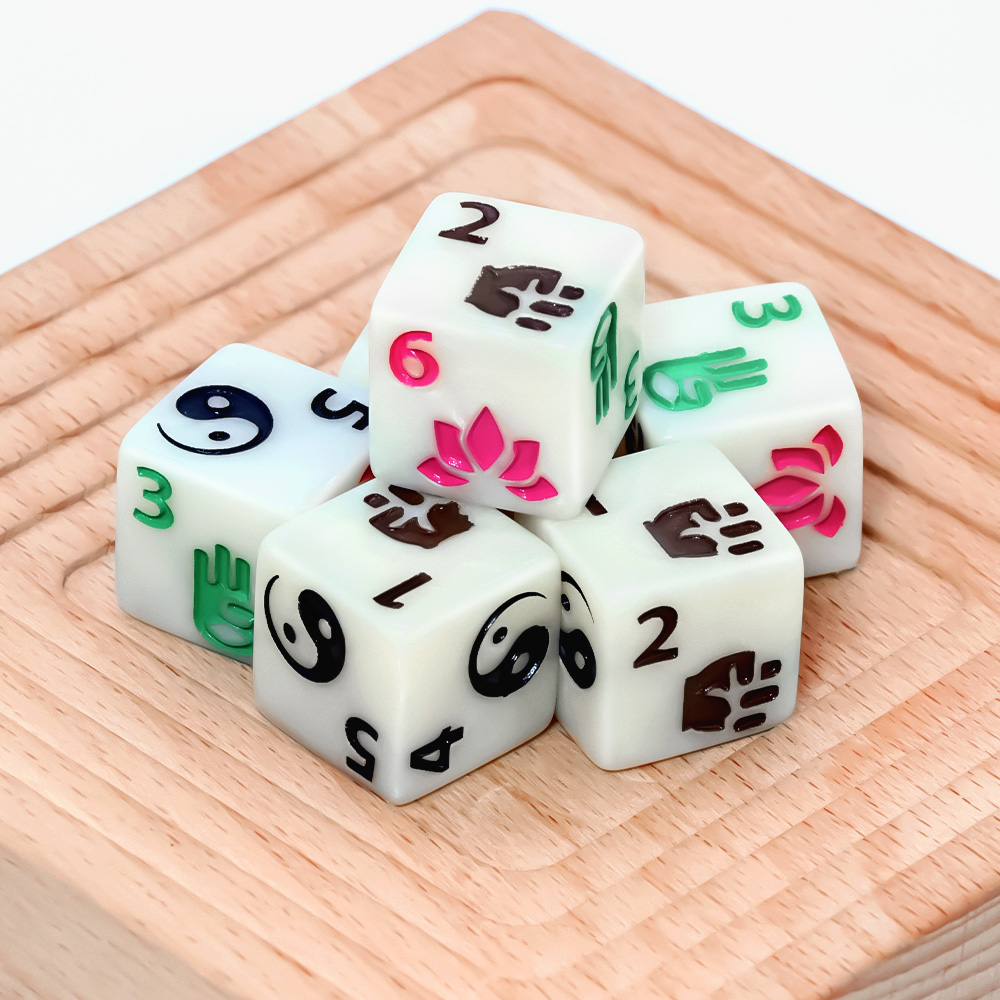 6pcs Zen-Themed Polyhedral Dic - Board Game Zen recension och pris