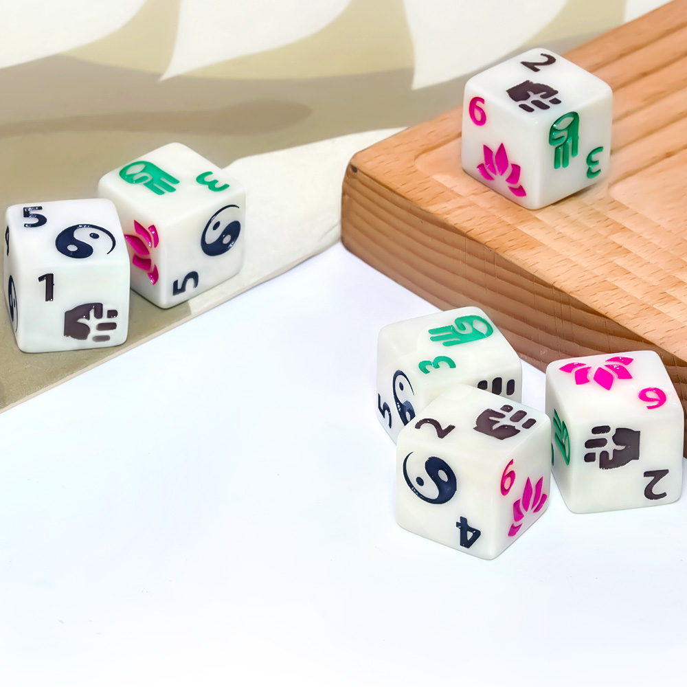 6pcs Zen-Themed Polyhedral Dic - Board Game Zen recension och pris