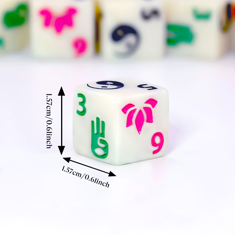 6pcs Zen-Themed Polyhedral Dic - Board Game Zen recension och pris