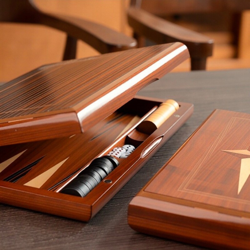 Solid Wood Backgammon 11-19 In - Board Game Zenith recension och pris