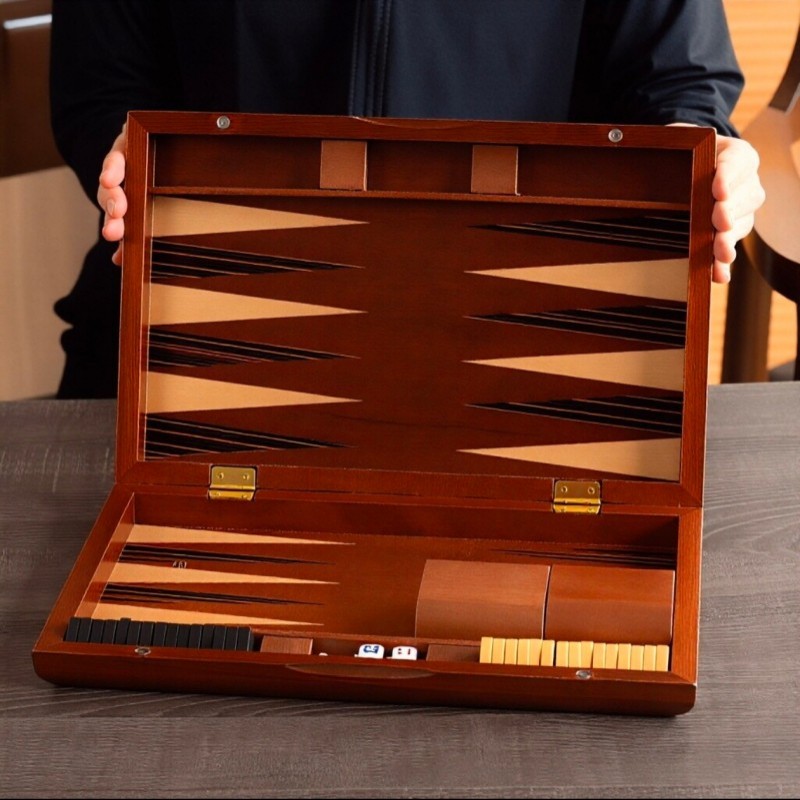 Solid Wood Backgammon 11-19 In - Board Game Zenith recension och pris