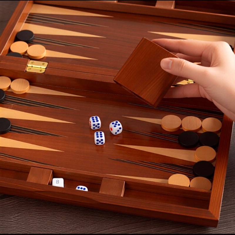 Solid Wood Backgammon 11-19 In - Board Game Zenith recension och pris