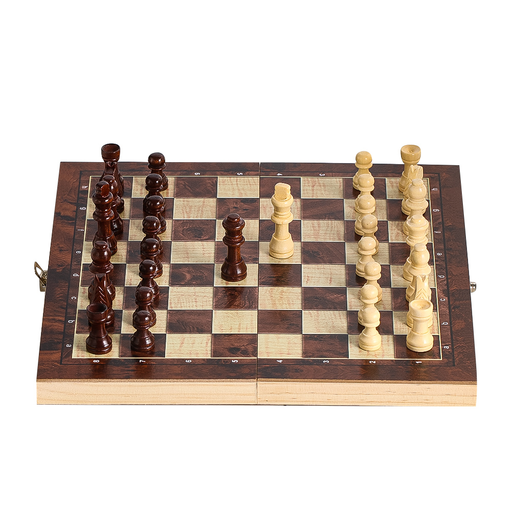 Wooden 3-in-1 Checkers Backgam - Board Game Zenith recension och pris