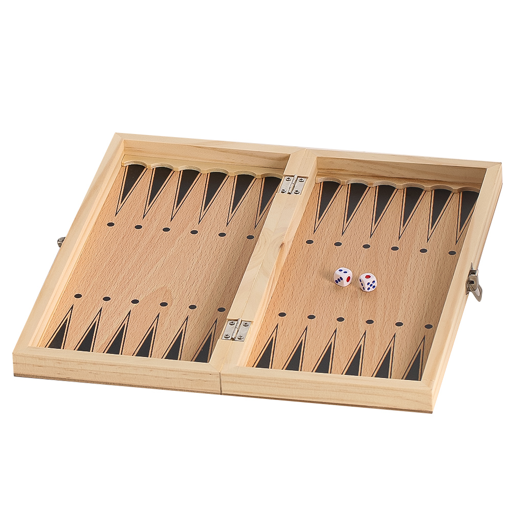 Wooden 3-in-1 Checkers Backgam - Board Game Zenith recension och pris