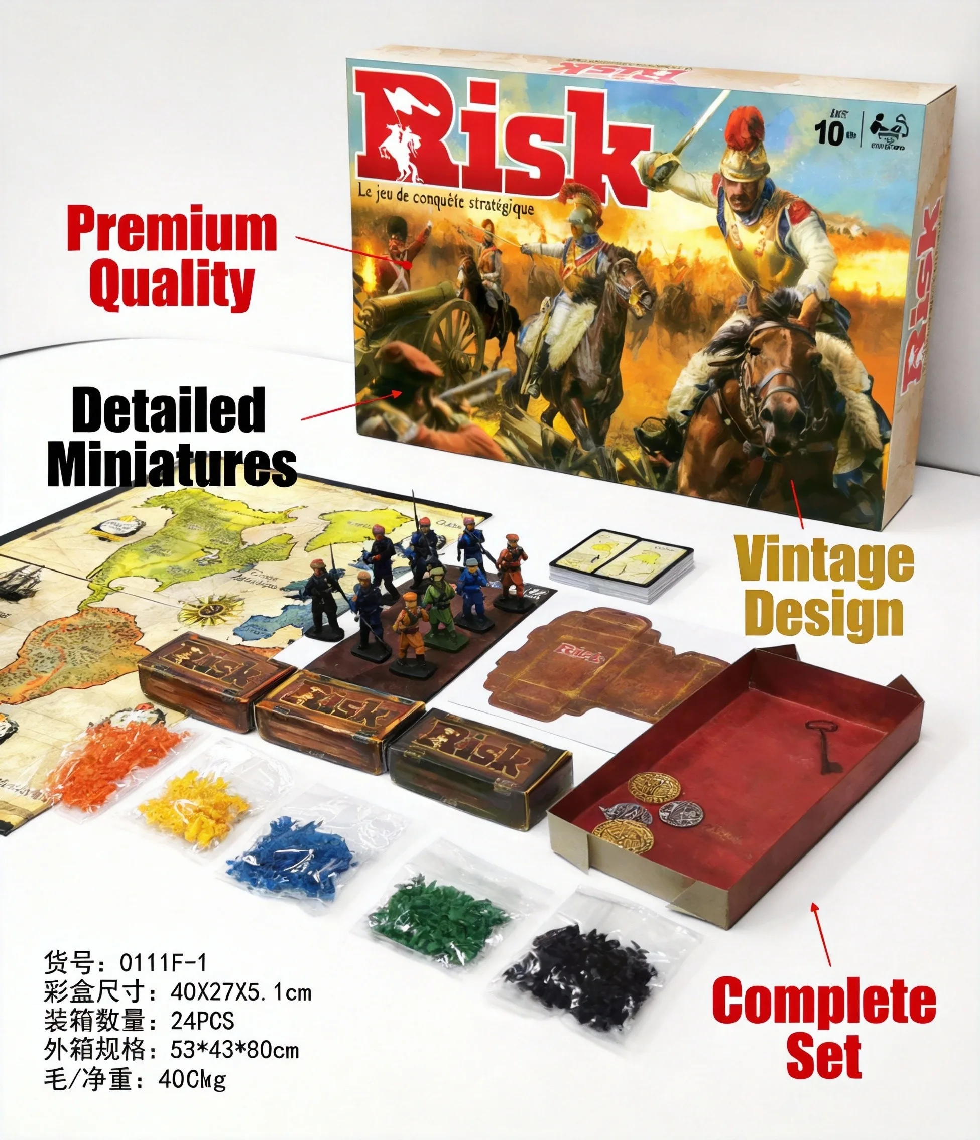 French Risk Strategy Board Gam - Board Game Risk recension och pris