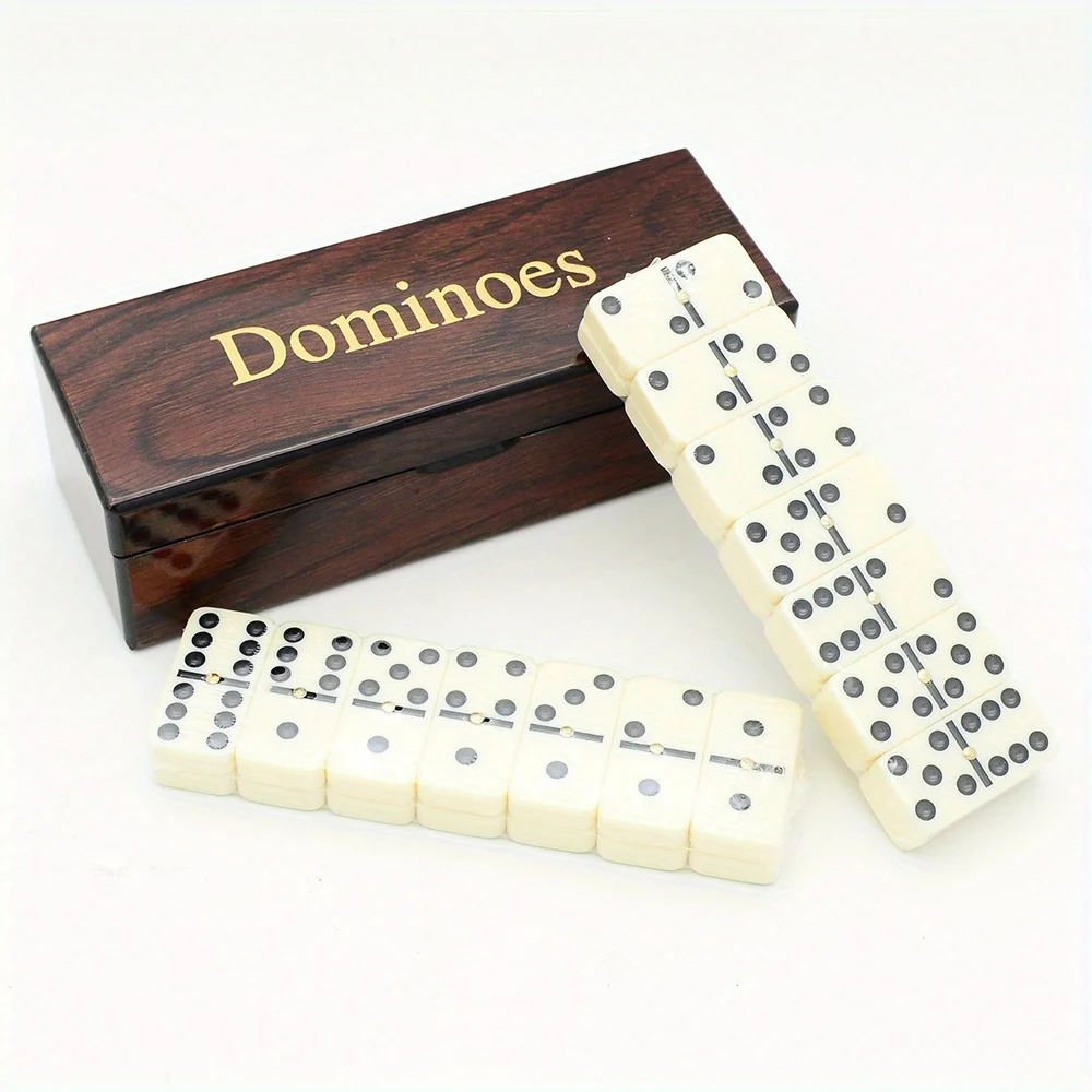 [Wooden Dominoes Game Set] 28p - Board Game Monopoli recension och pris