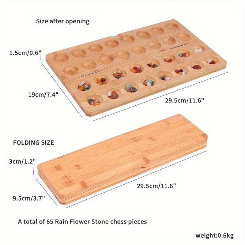 Portable Folding Wooden Mancal - Chess Set Wooden recension och pris