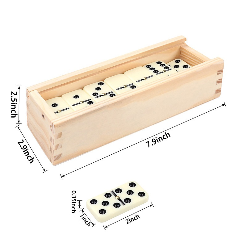 Ivory Double Six Duo Mino Domi - Chess Set Wooden recension och pris
