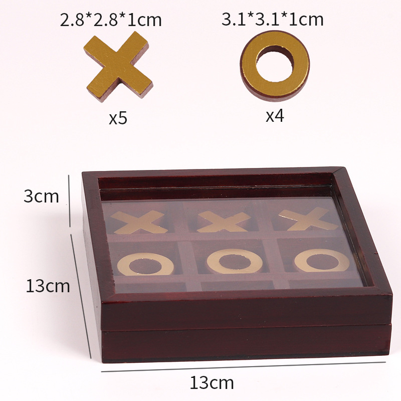 Funny Tic Tac Toe Chessboard F - Chess Set Wooden recension och pris