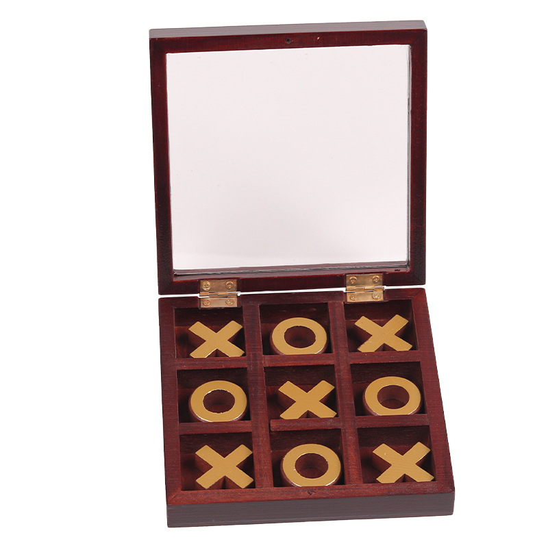 Funny Tic Tac Toe Chessboard F - Chess Set Wooden recension och pris