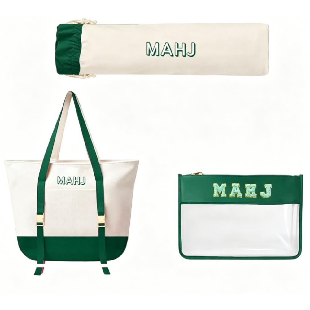 Canvas Tote Bag Set for Mahjon - Tile Bag Drawstring recension och pris