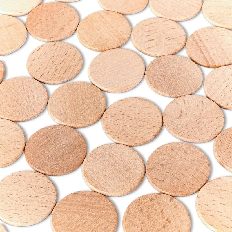 50PCS Round Unfinished Wood Cu - Board Game Zenith recension och pris