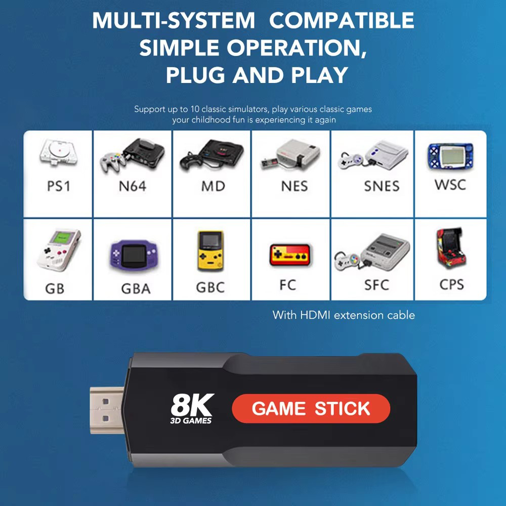 X2 Game Stick HD 4K 8K 3D Cons - Board Game Steam recension och pris
