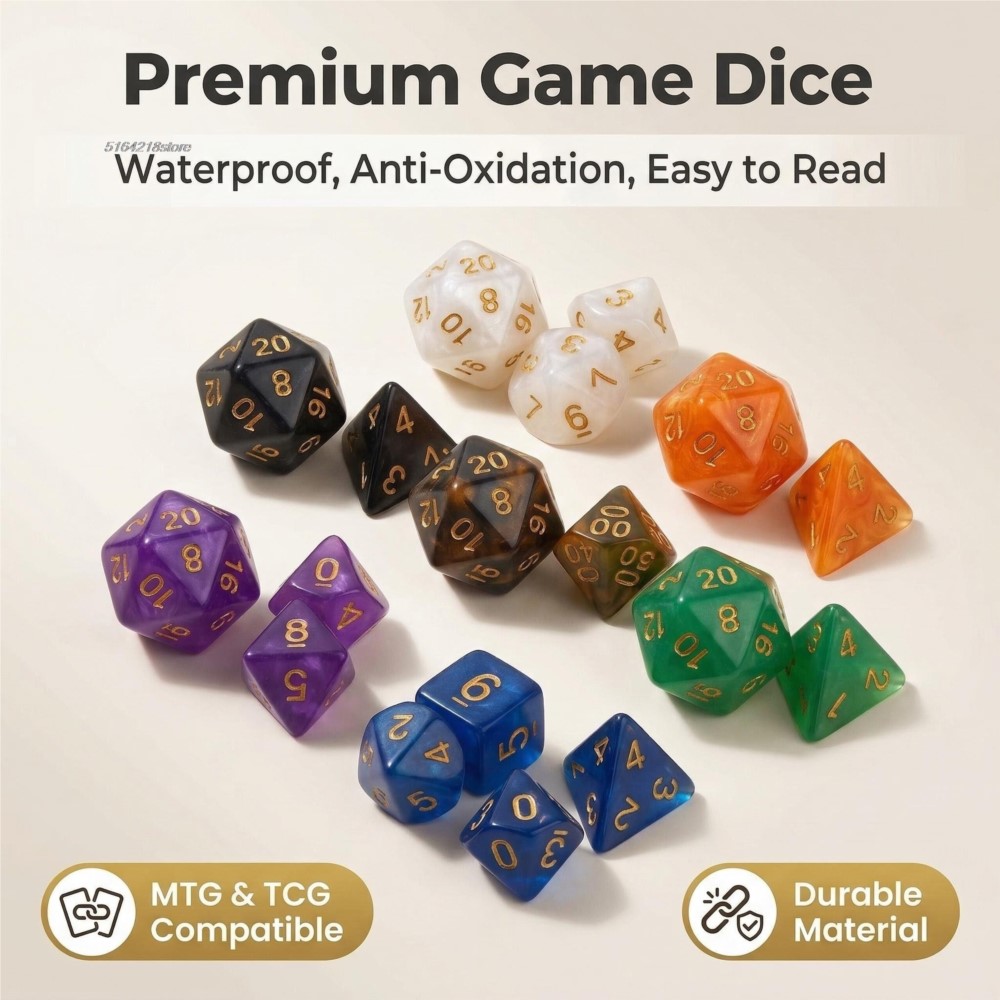 7pcs Set Dice Board Games Roll - Board Game Impostor recension och pris