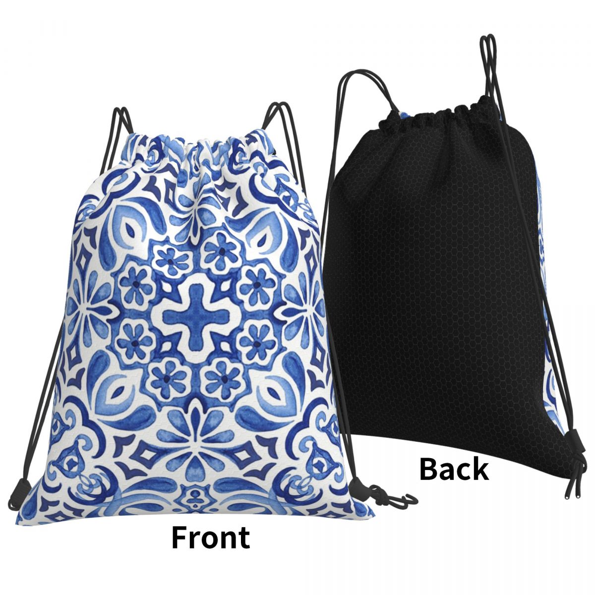 Mediterranean Mosaic Tiles Azu - Tile Bag Drawstring recension och pris