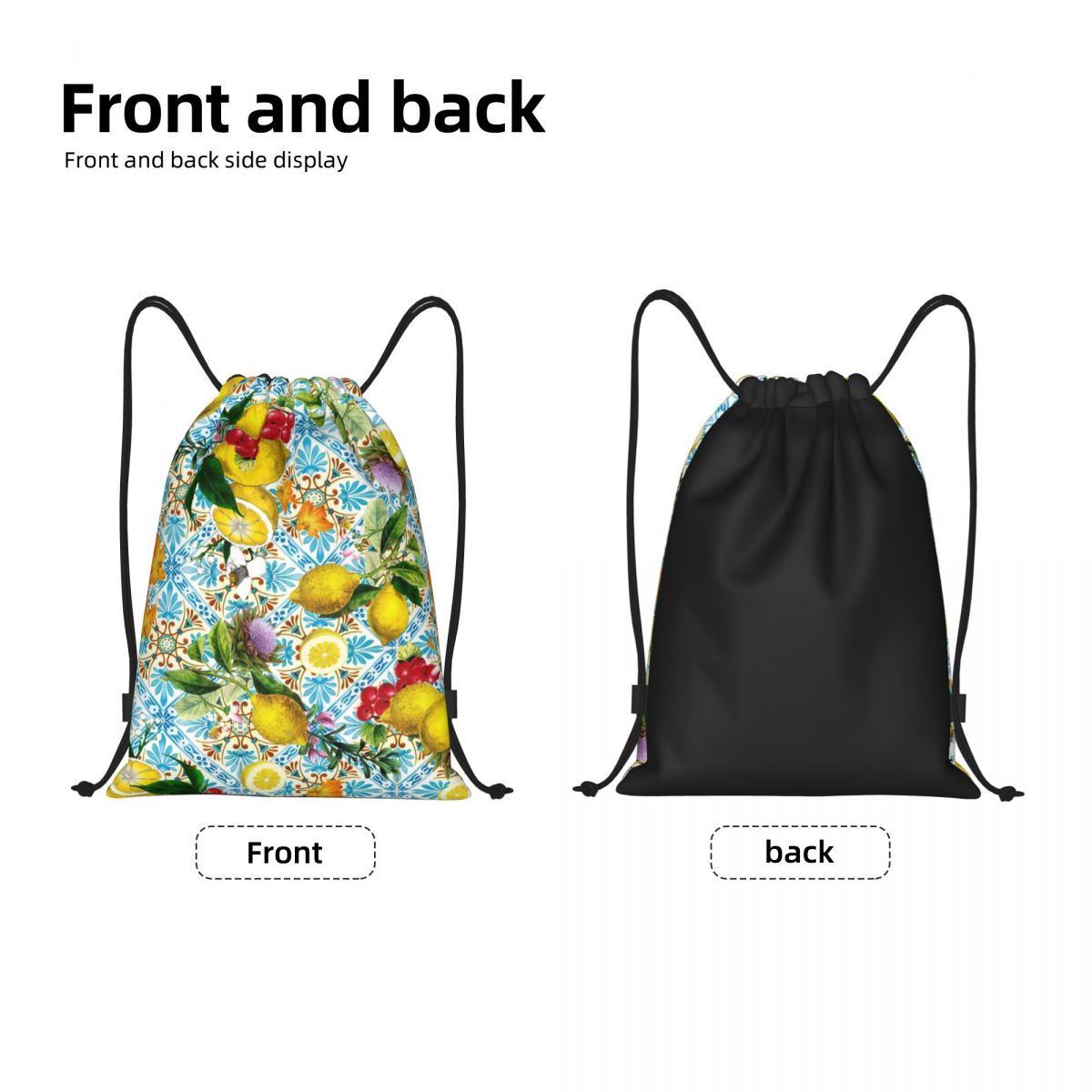 Sicilian Lemons And Romantic T - Tile Bag Drawstring recension och pris