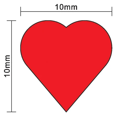 100Pcs 10mm*5mm Red Heart Shap - Board Game Impostor recension och pris